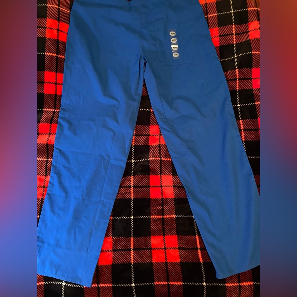 Gem  Scrubs Blue Button-scrub  Pants medium NWT